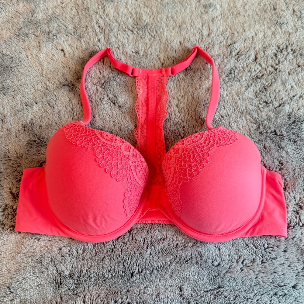Victoria’s Secret Coral Lace Racerback Bra